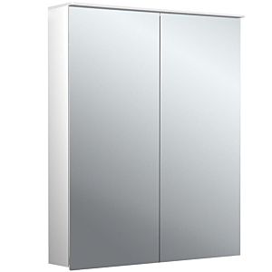Emco pure 2 style surface-mounted illuminated mirror cabinet 979706402 600x711mm, LED, with light sail, 2 doors, aluminium