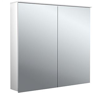 Emco flat 2 design surface-mounted illuminated mirror cabinet 979706403 800x711mm, LED, with light sail, 2 doors, aluminium