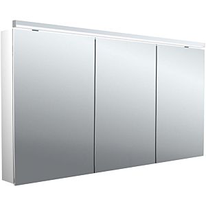 Emco flat 2 Classic surface-mounted illuminated mirror cabinet 979706506 1400x729mm, LED top light, 3 doors, aluminium