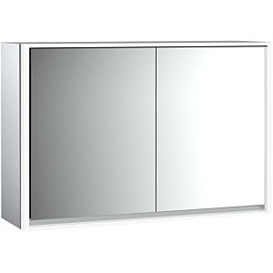 Emco Loft armoire à miroir éclairée en saillie 979805118 1200x733mm, LED, 2 portes, aluminium/miroir