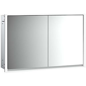 Emco Loft armoire à miroir éclairée à encastrer 979805119 1200x733mm, LED, 2 portes, aluminium/miroir