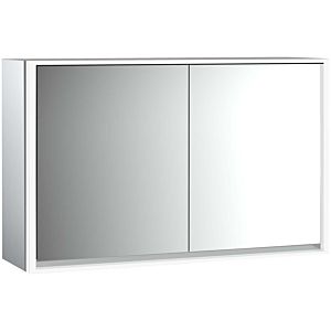 Emco Loft surface-mounted illuminated mirror cabinet 979805120 1300x733mm, LED, 2 doors, aluminium/mirror