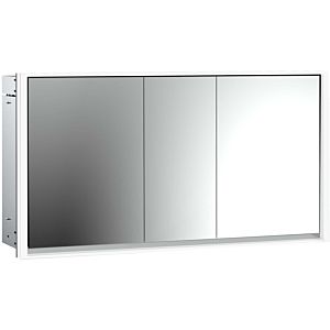Armoire à miroir éclairée à encastrer Emco Loft 979805123 1600x733mm, LED, 3 portes, aluminium/miroir