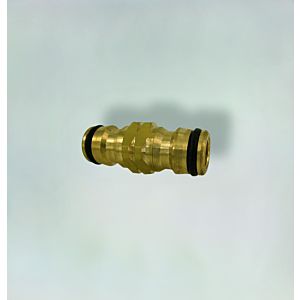 Fukana double connector hose connector 33051 brass, for Gardena hose couplings