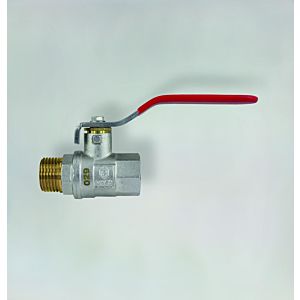 Fukana ball valve 3/4&quot; 53062-R (flat) red, AG x IG, steel handle