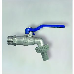 Fukana ball outlet valve 53072-Blue 3/4&quot; AG, metal shell, brass