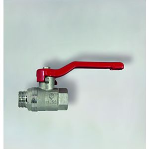 Fukana ball valve with lever handle 53193 red, AG x IG 1&quot;, DIN 50930-6