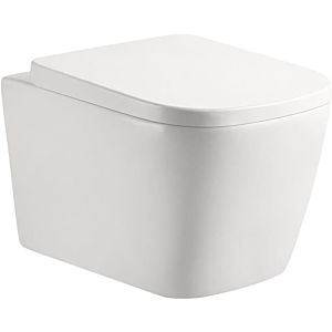 Fukana toilet set softedge, white, rimless, with toilet seat