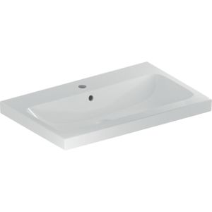 Geberit iCon light vasque 501835001 75x48cm, trou robinet central, avec trop-plein, blanc