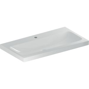 Geberit iCon light washbasin 501836005 90x48cm, central tap hole, without overflow, white