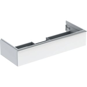 Geberit iCon vanity unit 502313012 118.4x24.7x47.6cm, white / lacquered high-gloss / handle chrome-plated