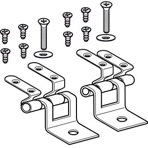 Geberit hinge set 598180000 attachment from the front, stainless steel, for toilet seat