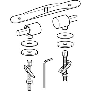 Geberit hinge set 598016000 with soft-close, chrome-plated, for toilet seat