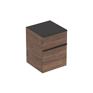 Geberit Smyle Square Seitenschrank 500357JR1 45x60x47cm, mit 2 Schubladen, Holzstruktur Nussbaum hickory