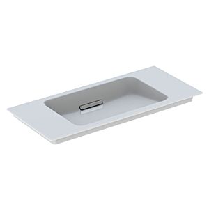 Geberit One furniture washbasin 500395011 90x13x40cm, without tap hole, overflow covered, white Keratect / chrome-plated cover