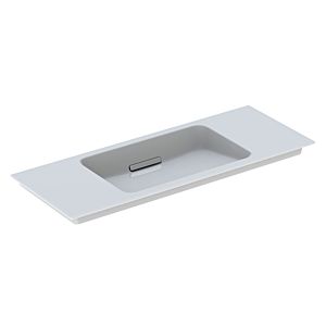 Geberit One furniture washbasin 500396011 105x13x40cm, without tap hole, overflow covered, white Keratect / chrome-plated cover