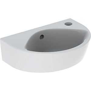 Geberit Renova Cloakroom basin 500374011 36x25cm, with tap hole on the right, with overflow, shortened projection, white