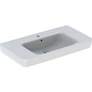 Geberit Renova Plan vasque 501702008 90x48cm, trou pour robinet central, avec trop-plein, blanc , match2 KeraTect