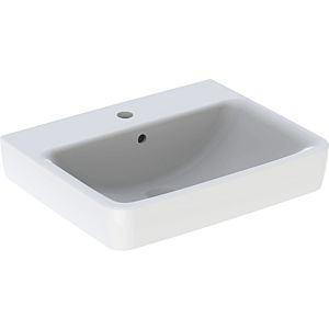 Geberit Renova Plan lavabo 501632001 55x44cm, avec trou pour robinet central, avec trop-plein, blanc