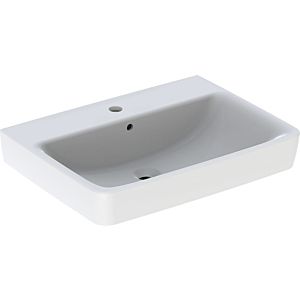 Geberit Renova Plan vasque 501640008 65x48cm, trou pour robinet central, avec trop-plein, blanc KeraTect