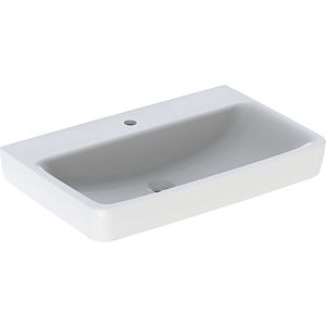 Geberit Renova Plan lavabo 501691008 75x48cm, trou pour robinet central, sans trop-plein, blanc KeraTect