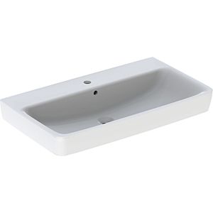 Geberit Renova Plan vasque 501698001 85x48cm, trou robinet central, avec trop-plein, blanc