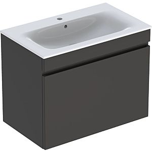 Geberit Renova Plan meuble vasque 501916JK8 80x62,2x48cm, corps / face avant mat lave / vasque blanc / KeraTect