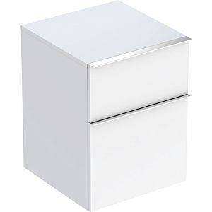 Geberit iCon armoire d&#39;appoint 502315012 45x60x47,6cm, 2 tiroirs, blanc / laqué brillant / poignée chromée