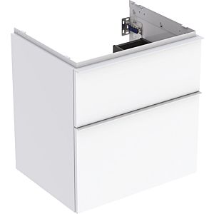 iCon Geberit vasque 502303011 59,2x61,5x47,6cm, 2 tiroirs, blanc / laqué brillant