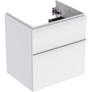 Geberit iCon vanity unit 502303013 59.2x61.5x47.6cm, 2 drawers, matt white / matt white handle
