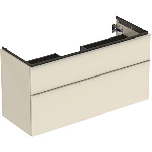 Geberit iCon vanity unit 502306JL1 118.4x61.5x47.6cm, 2 drawers, sand high gloss / handle sand matt