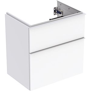 Geberit iCon vanity unit 502307011 59.2x61.5x41.6cm, 2 drawers, white high-gloss, handle white matt