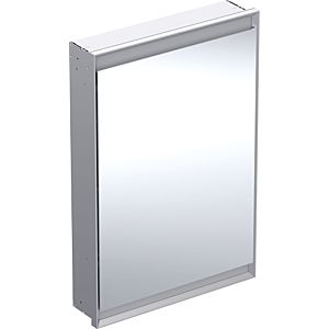 Geberit One mirror cabinet 505801001 60x90x15cm, with ComfortLight, 2000 door, hinged on the right, anodised aluminium