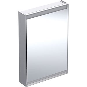 Geberit One mirror cabinet 505811001 60x90x15cm, with ComfortLight, 2000 door, hinged on the right, anodised aluminium