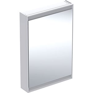 Geberit One armoire à miroir 505811002 60x90x15cm, avec ComfortLight, porte 2000 , arrêt à droite, blanc / aluminium thermolaqué