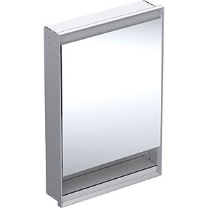 Geberit One armoire à miroir 505821001 60x90x15cm, avec niche, porte 2000 , charnières à droite, aluminium anodisé