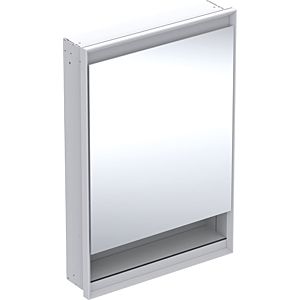 Geberit One armoire à miroir 505821002 60x90x15cm, avec niche, porte 2000 , arrêt à droite, blanc / aluminium thermolaqué