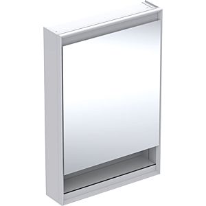Geberit One Spiegelschrank 505831002 60x90x15cm, mit Nische, 1 Tür, Anschlag rechts, weiß/Aluminium pulverbeschichtet