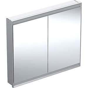 Geberit One mirror cabinet 505804001 105 x 90 x 15 cm, anodised aluminium, with ComfortLight, 801 doors