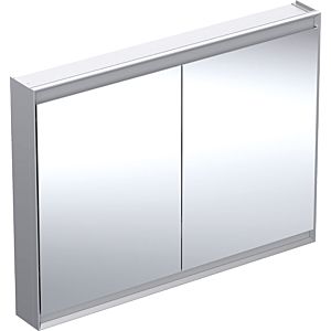 Geberit One Spiegelschrank 505815001 120 x 90 x 15 cm, Aluminium eloxiert, mit ComfortLight, 2 Türen