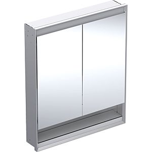 Geberit One armoire à glace 505822001 75 x 90 x 15 cm, aluminium anodisé, avec niche et ComfortLight, portes 801
