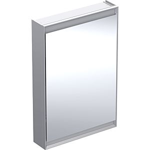 Geberit One mirror cabinet 505810001 60x90x15cm, with ComfortLight, 2000 door, hinged left, anodized aluminum