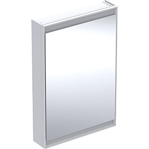 Geberit One armoire à miroir 505810002 60x90x15cm, avec ComfortLight, porte 2000 , charnières à gauche, blanc / aluminium thermolaqué