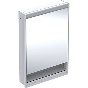 Geberit One armoire à miroir 505820002 60x90x15cm, avec niche, porte 2000 , charnière à gauche, blanc / aluminium thermolaqué