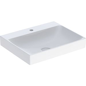 Geberit One lavabo 505020011 60 cm, trou central pour robinetterie, sans trop-plein, blanc KeraTect