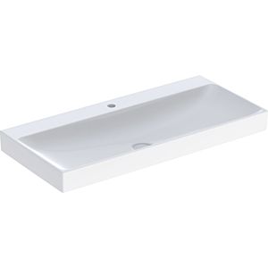 Geberit One lavabo 505020014 105 cm, trou mitigeur, sans trop-plein, blanc KeraTect