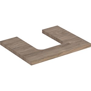 Geberit One 505271006 60 x 3 x 47 cm, walnut hickory/melamine wood structure, cut-out in the centre