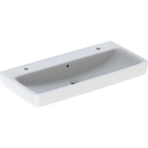 Geberit Renova Plan washbasin 501932008 100x48cm, tap hole right and left, with overflow, white KeraTect