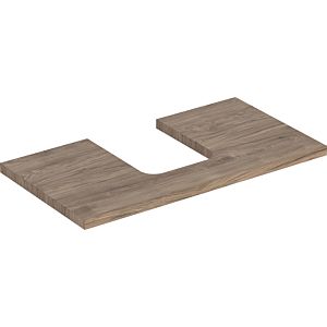 Geberit One Waschtisch-Platte 505273006 90 x 3 x 47 cm, Nussbaum hickory/Melamin Holzstruktur, Ausschnitt mittig