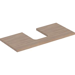 Geberit One Waschtisch-Platte 505274005 105 x 3 x 47 cm, Eiche/Melamin Holzstruktur, Ausschnitt mittig